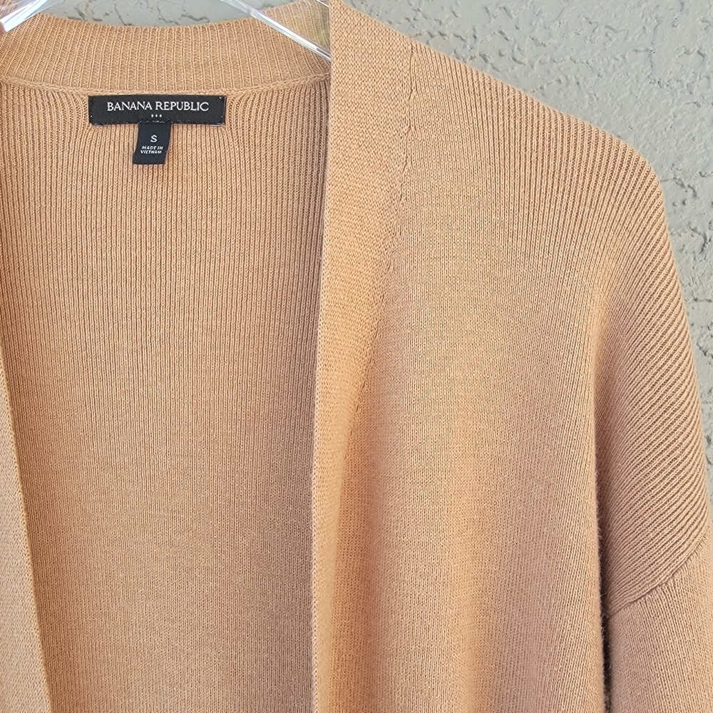 Banana Republic Long Open Front Cardigan in Camel - Picture 10 of 11